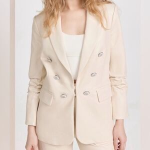 Veronica Beard Beacon White Double Breasted Dickie Blazer Jacket Women’s Size 2